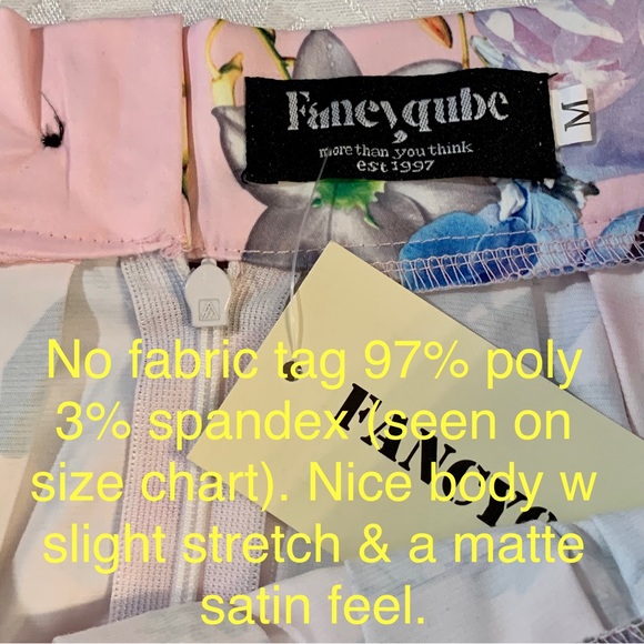 Retro Swing Full Pleated Skirt Asian Floral Pink Blue Med NWT - Picture 7 of 14